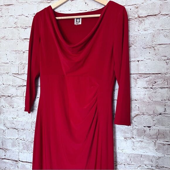 Anne Klein stretch ruched sheath pencil dress - Picture 3 of 6